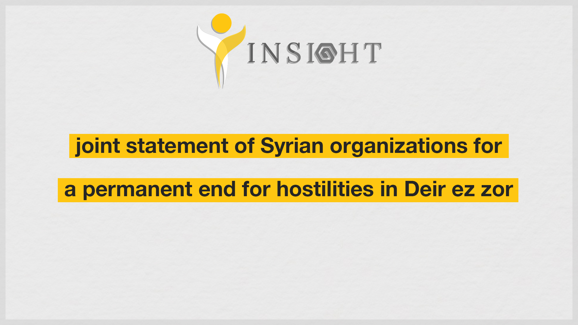 Stop killing and destruction in Deir ez zor